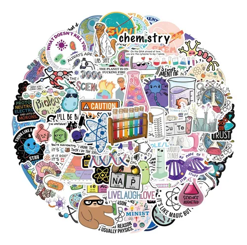 Cute Biology Stickers Biology Stickers Cartoon Decal 110x Sk