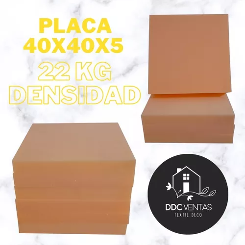 Pack 3 U Placa Goma Espuma 40x40x5. Densidad 24 Kg ( Silla )