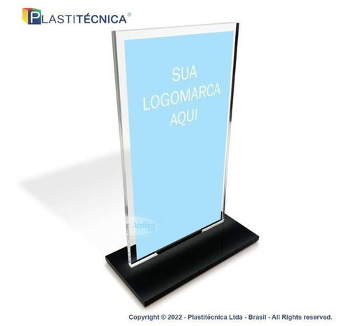 Troféu Prêmio Acrílico S/ Personalização 3mm 15x10cm 5pç Top