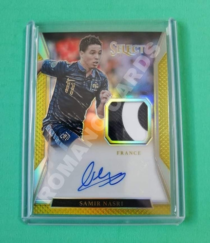 Tarjeta Panini Samir Nasri Autografo Parche Gold /10 Francia