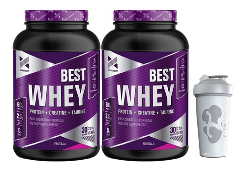 Whey Xtrenght Best Protein 2 Lb X 2 Unidades + Vaso