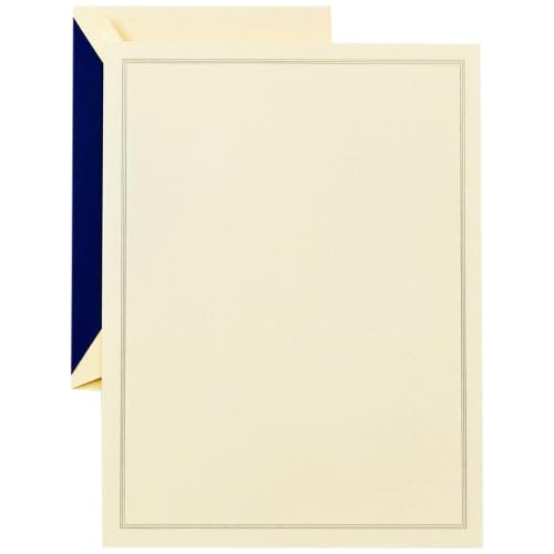 Papel De Carta Triple Hairline Regent Blue (& Co.), Ecr...