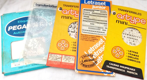 Antiguos Sobres Con Etiquetas Letraset Artype Etc Usables (Usado)