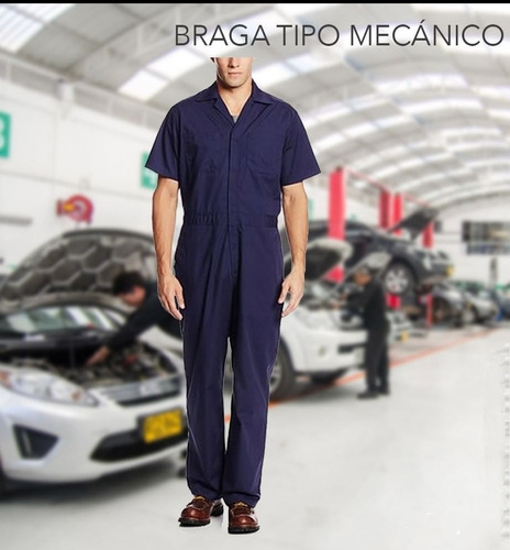 Bragas Tipo Mecanico Manga Larga En Drill