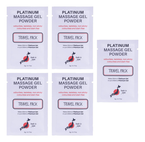 5 Polvos De Gel De Masaje Nuru Prmium | Bolsa De Viaje De 0.