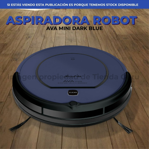 Imagen 2 de 6 de Aspiradora Robot Inteligente Smart-tek Ava Mini Blue