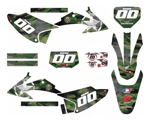 Kit adesivo moto cross trilha honda crf 230 2015 0,20mm 120 em Brasil