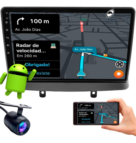 Multimídia 9 Pol Android Doblo 2000 A 2021 + Câmera De Ré