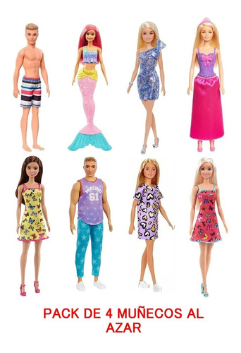 Pack Barbie Y Sus Amigos Original Mattel Personajes