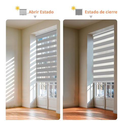 Persiana Doble Capa Zebra 100x200 Cm Enrollable