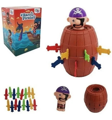 Brinquedo Jogo Barril Do Pirata Pula Infantil E Divertido
