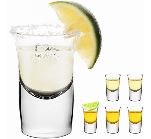 Juego De 6 Vasos Tequileros Copas Vidrio Caballitos Tequila