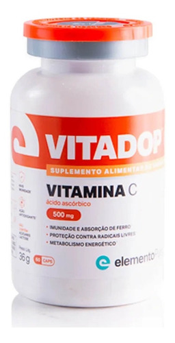 Vitamina C Vitadop 60 Cáps - Elemento Puro - Imunidade