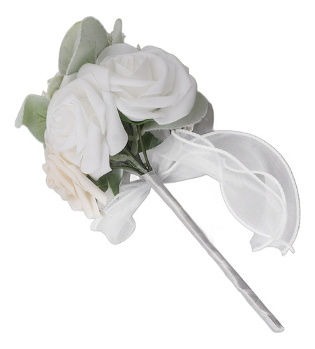 Romántico Ramo De Novia Rosa Para Novia, Seda Artificial