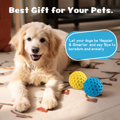 Juguete Para Perros Hippie Indestructible Squeaky Balls, Paq