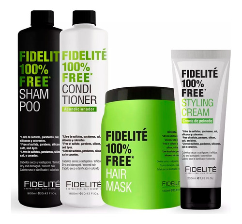 Fidelite Free Shampoo Acond Mascara Crema De Peinar Free 