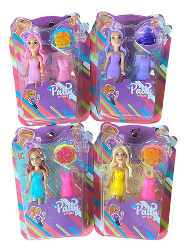 Brinquedo Boneca Pequena Fashion Com Acessórios E Anel