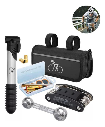 Kit Bicicleta Ferramentas De Reparo Remendo Pneus E Quadros