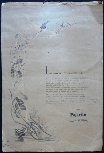Imagen 8 de 8 de Antiguo Almanaque Pinturas Pajarito 1955 (completo). 15020