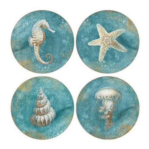 Posavasos Absorbentes Coasterstone  Treasures Of The Sea  (j