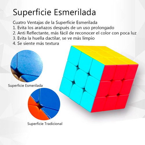 Imagen 5 de 10 de Cubo Rubik 3x3 Qiyi Warrior S De Velocidad + Estuche