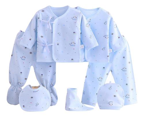 Conjunto De Ropa De Punto Liso Para Niñas Recién Nacidas De