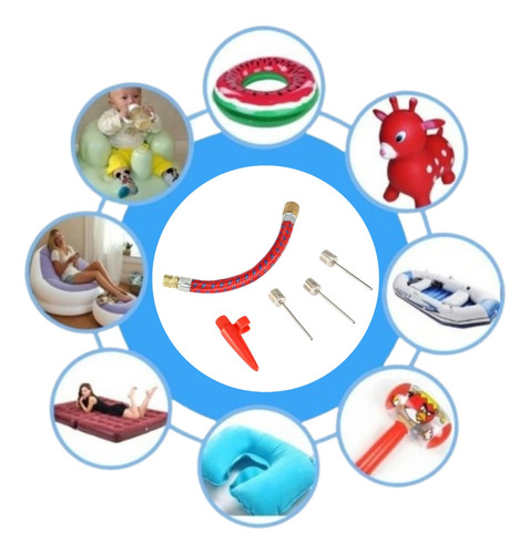Kit Bicos Para Bomba De Inflar Adaptadores Encher Bola Top Cor Sortidos
