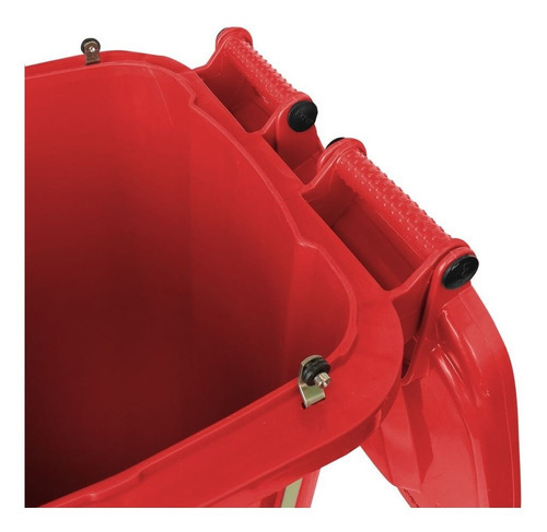 Bote 240 L Con Ruedas Y Pedal Color Rojo