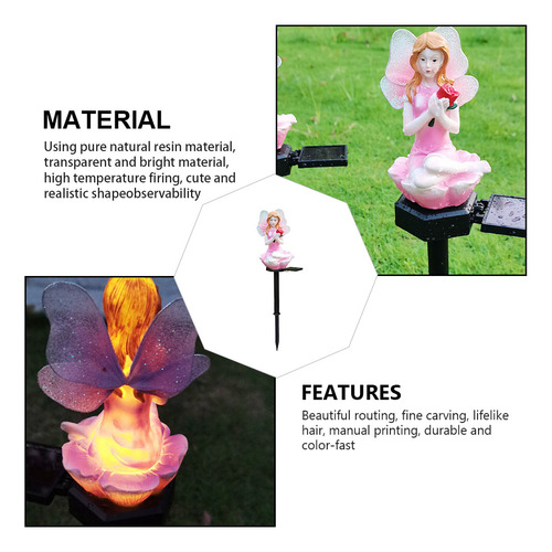 Lámpara Solar Flower Fairy Ground Lampara Exterior