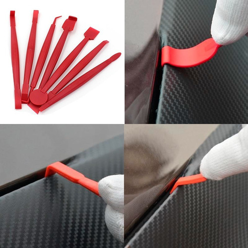 Imagen 3 de 6 de Espatula Para Ploteo Polarizado Vinilo X 7 Pz Profesional S.