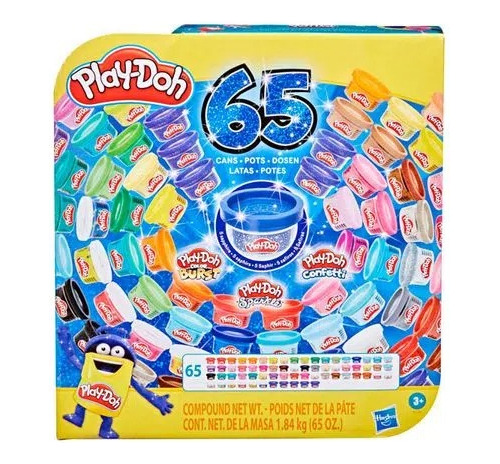 Imagen 2 de 10 de Play Doh Masas Celebracion Pack 65 Potes Moldea Hasbro F1528