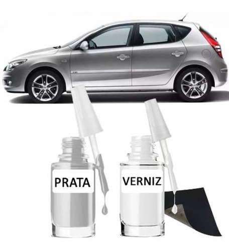 Tinta Tira Risco Automotivo Hyundai I30 Prata Cor Original