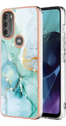 Para Motorola Moto G71 5g, Tpu Blando+patrón De Mármol Imd 1