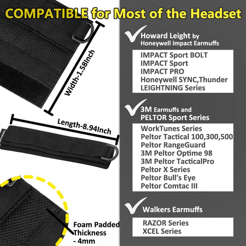 Prohear Hc01 Cubre Auriculares Orejeras Tácticas Avanzada...