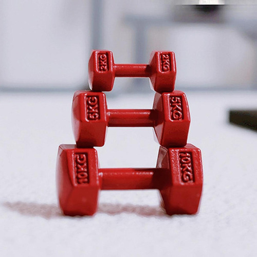 3 X 3pcs Sports Playset Bonitos Halteres Em Miniatura Para