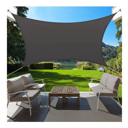 Pack X2 Toldo Vela Rectangular Toldo Sombra Terraza 2x5m