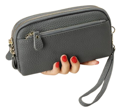 Cartera De Piel Auténtica, For Guardar El Teléfono, Práctic