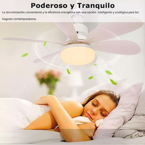 Ventilador De Techo 6 Aspas Con Led Y Control Remoto