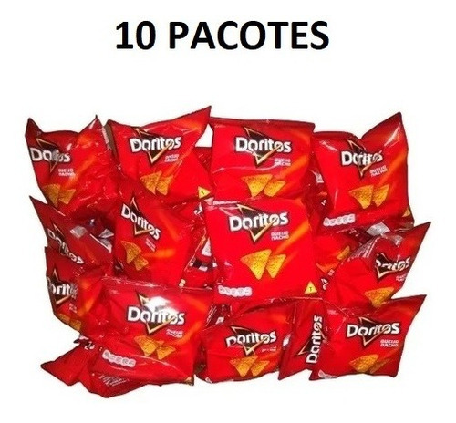 Doritos Queijo Nacho Com 10 Unidades 22gr Cada