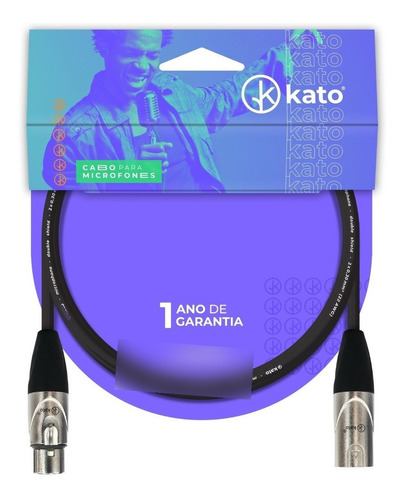 Cabo De Microfone Balanceado Xlr Xlr 5 Metros Caixa Ativa Pa