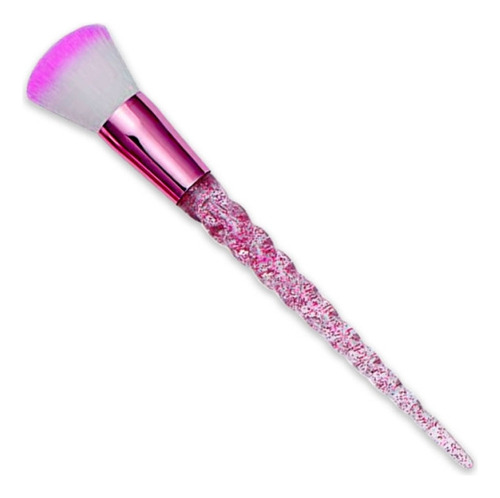 Brocha Pincel Maquillaje Profesional Unicornio Glitter