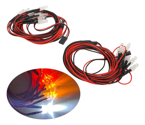 Kit De Iluminación Rc De 8 Led, Juego De 2 Luces De Coche Un