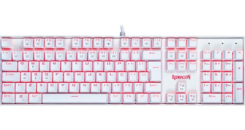 Teclado Mecânico Gamer Redragon Mitra Lunar Switch Vermelho