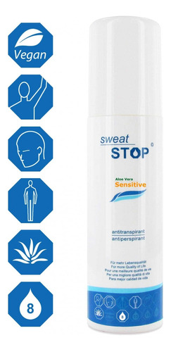 Sweatstop® Aloe Vera Sensitive Spray Corporal - Sudoración 