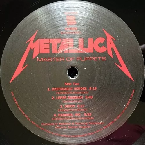 Vinilo Metallica Master Of Puppets Nuevo Sellado