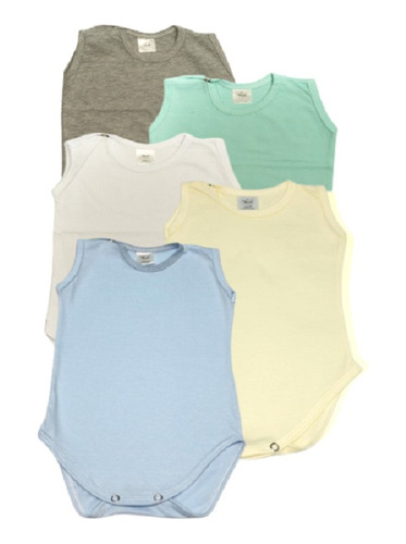 Body Musculosa Pack X 3 Para Bebés 0 A 24 M. 100% De Algodón