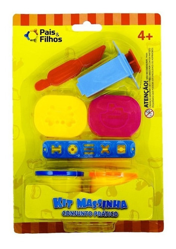 Kit Massinha Modelar Infantil Com Moldes Brinquedo Educativo