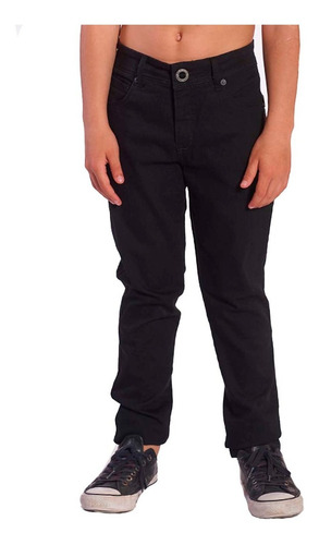 Imagen 2 de 7 de Pantalon Jean Volcom Skinny 2x4 Negro Niño