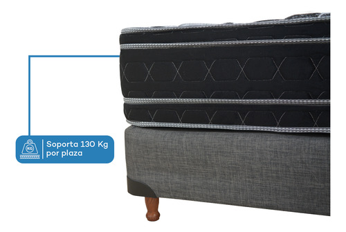Sommier Viggo Esmeralda 100x200 Cm 130 Kg Alta Densidad