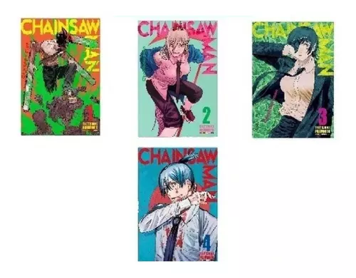 Kit Mangá Chainsaw Man Volume 1 Ao 4 Lacrado Panini